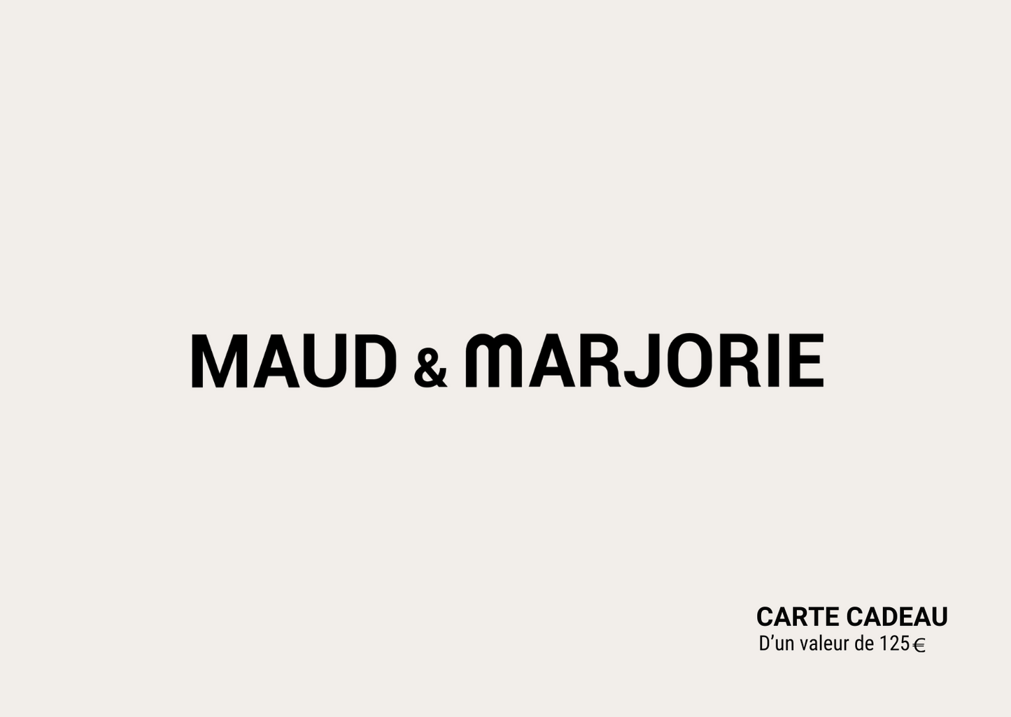 Carte Cadeau Maud&Marjorie