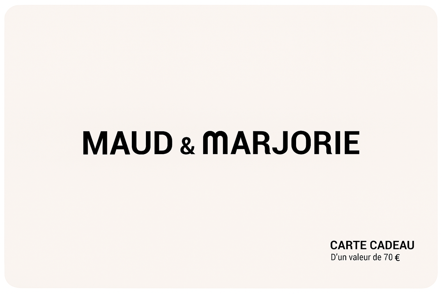 Carte-cadeau Maud&Marjorie