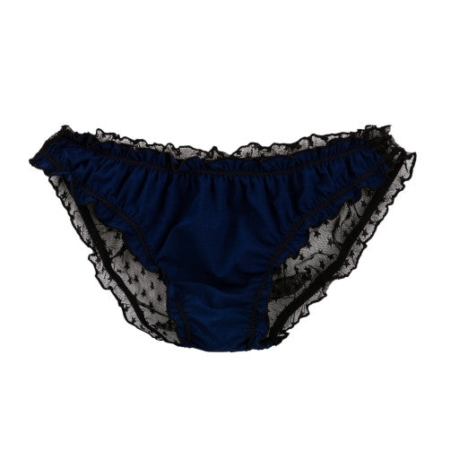Culotte femme confortable – Finitions froufrou, effet seconde peau, en soie, lycra et tulle